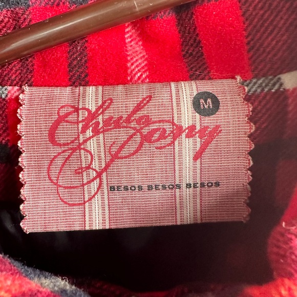 Chulo Pony NWOT beautiful red tartan plaid coat with black lining - Picture 3 of 8